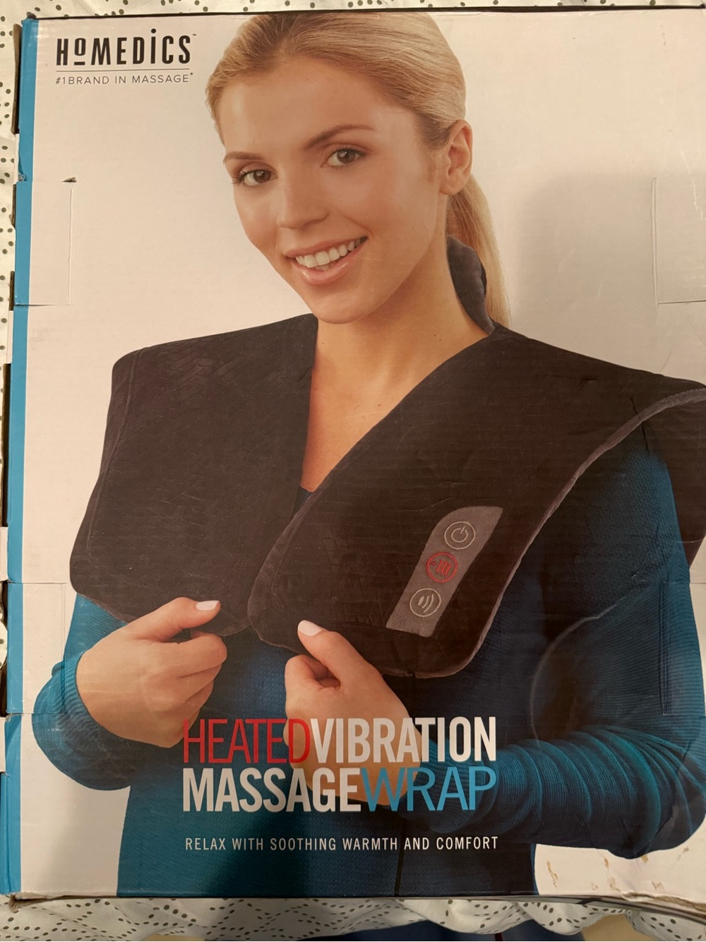 Homedics Black Heated Vibration Massage Wrap